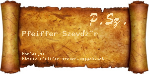 Pfeiffer Szevér névjegykártya